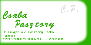 csaba pasztory business card